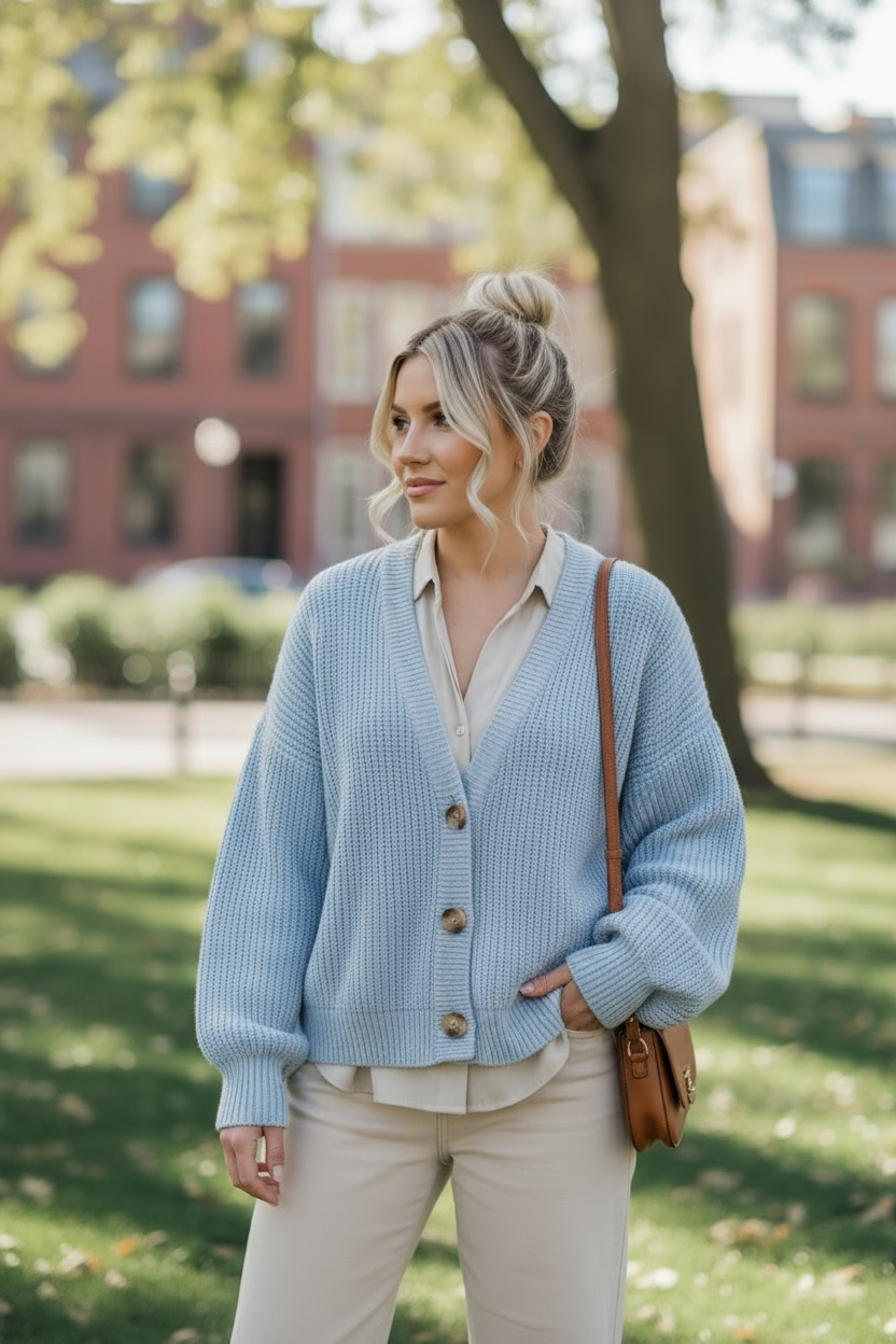 Sportsgirl baby blue relaxed knit