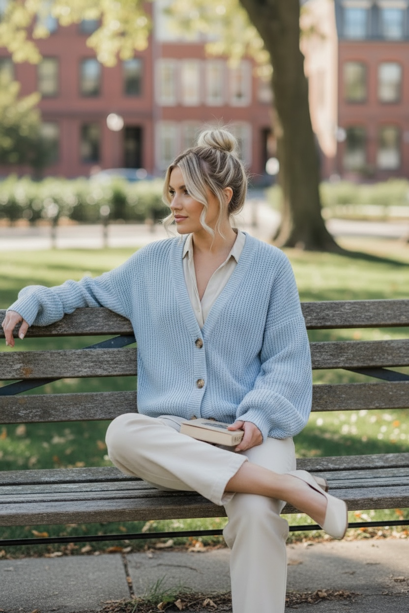 Sportsgirl baby blue relaxed knit